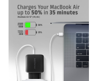 AXAGON ACU-PQ45 Ładowarka sieciowa 2-port QC3.0,4.0/AFC/FCP/PPS/Apple + PD type-C, 45W, Czarna - 1485043 - zdjęcie 3